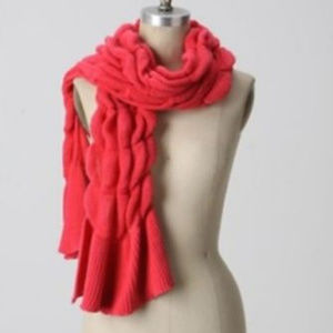 Anthropologie Long Pink Winter Scarf Extra Soft & Cozy Bubble Wrap Renee's NYC